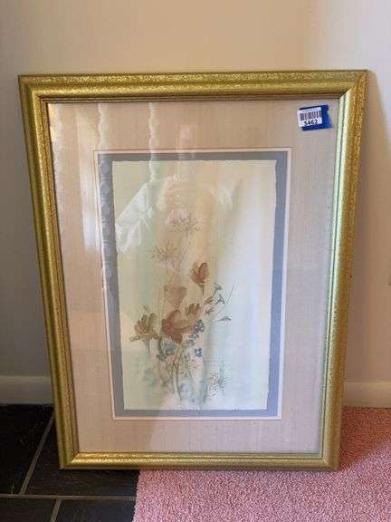 Signed watercolor print 22x30