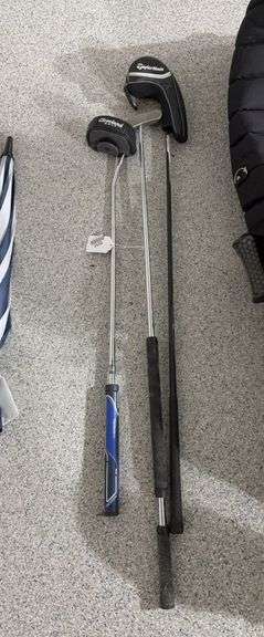 Three Right handed golf clubs - Taylor Made, Huntington Beach & Putter
