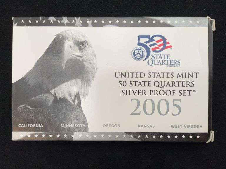 United States Mint 50 State Quarters Silver Proof Set 2005