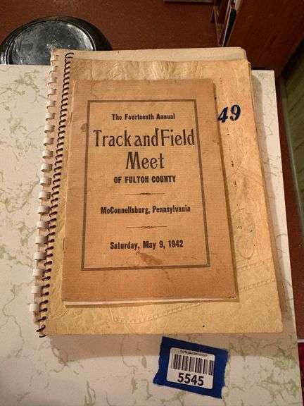 1942 Fulton County Track & Field Meet Program, 1947 & 1949 McConnellsburg High School Yearbooks