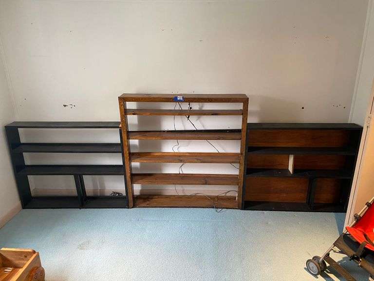 Three shelf units - bring tools for removal (2) 39x32, 42x42
