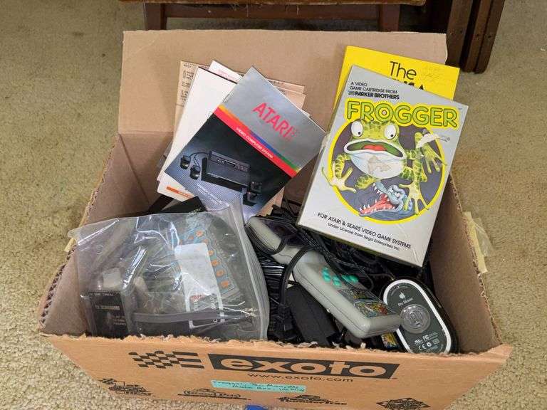 Atari video game system, PacMan and  Frogger games, misc
