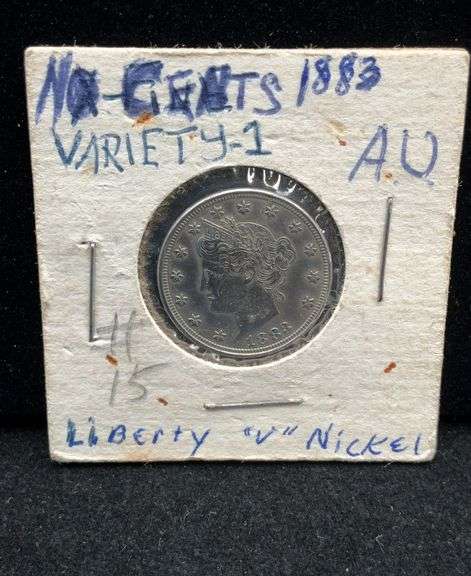 US Liberty Nickel - 1883 - No Cents Variety