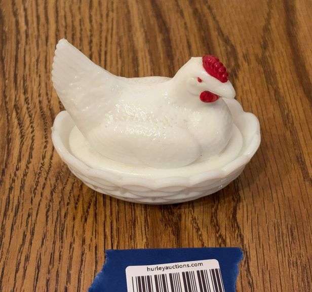 Milk Glass Hen on the Nest