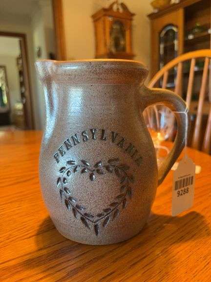 1987 Keaton stoneware Pennsylvania stoneware pitcher