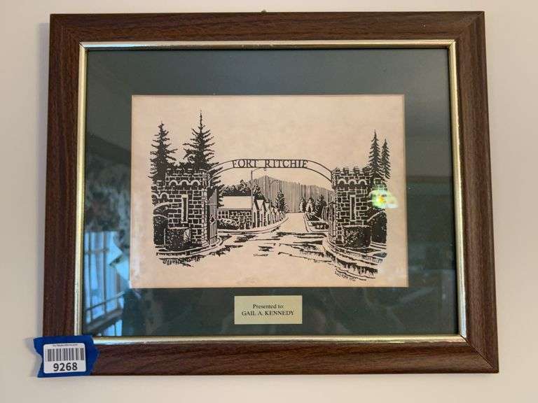 Andrew Will print, Fort Richie, framed 14x17