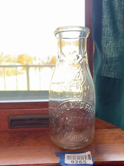 Milk bottle: Highland Farms Dairy Co/ Balitmore