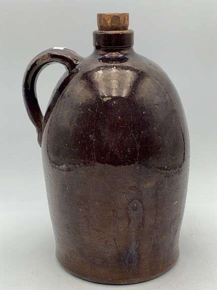 JOHN BELL/ WAYNESBORO ovoid redware jug
