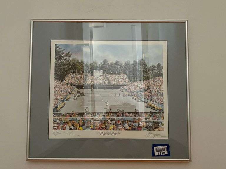 Framed print Sea Pines Racquet Club 354/1000 17x20