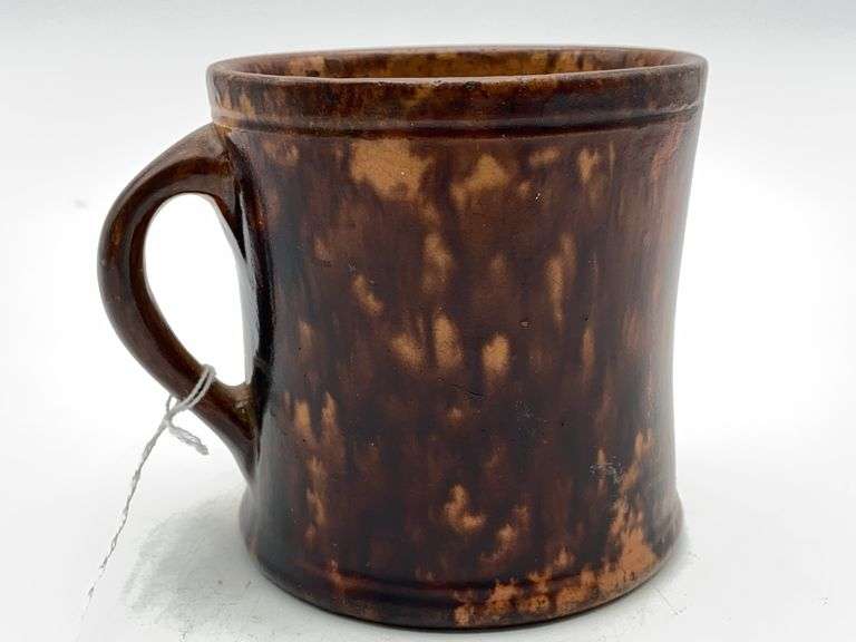 JOHN BELL Rockingham glazed redware mug