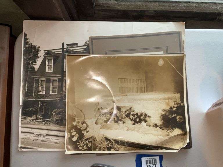 Photographs including post mortem and headstone photos