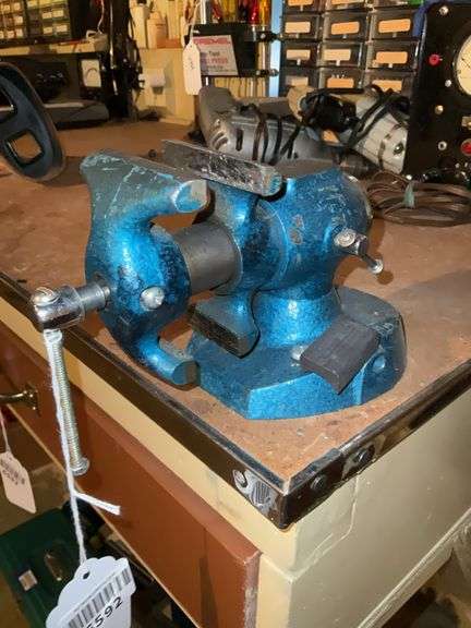 Blue vise - bring tools for removal - Hurley Real Estate & Auctions