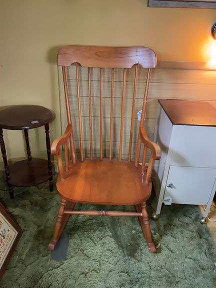 Spindle back rocking chair - Hurley Real Estate & Auctions
