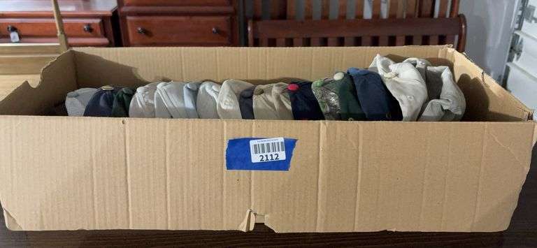 Box of ball caps