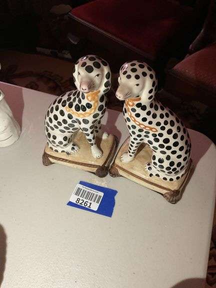 DOLOMITE STAFFORDSHIRE DOG 2PC SET