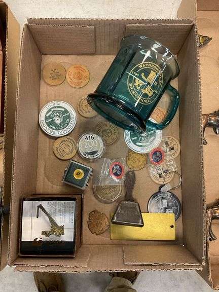 Box of local collectibles to include Grove collectibles, waynesboro, blue ridge summit, Greencastle