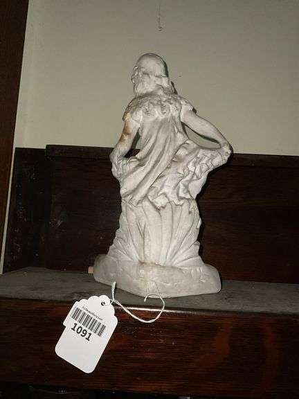 Chalkware figure of girl
