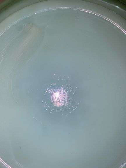 Three Fire King jadeite glass bowls