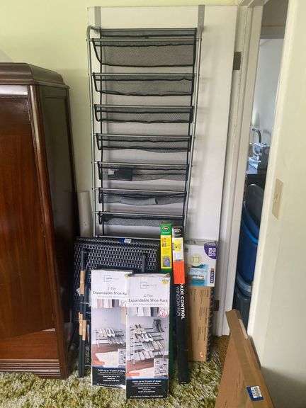Over-door storage rack, folding stands, shoe racks in packages, window ...