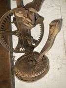 Slaw board, cast iron apple peeler