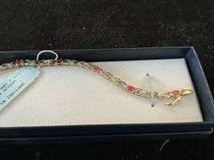 Gold over silver ruby and diamond accent bracelet