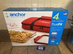 Anchor Hocking Bake & Take casserole in box, Chop Wizard, veggie slicer