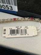 Gold over silver ruby and diamond accent bracelet