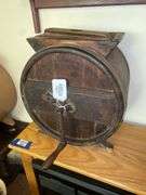 Wooden crank butter churn