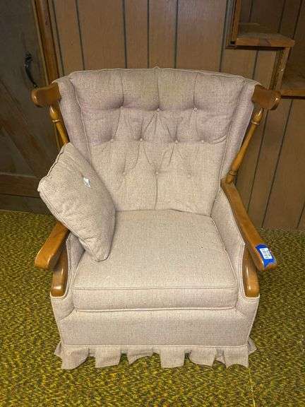Upholstered rocking chair w/ matching throw pillow 28x34x35 - Hurley ...
