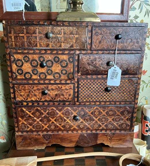 Multi Pattern Drawers Japanese multi-pattern inlaid chest of drawers - Hurley Real Estate ...