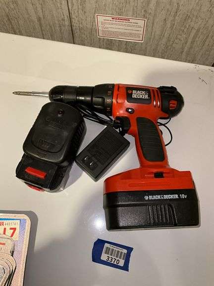 Black and Decker 18v drill, batteries and charger - Hurley Real Estate ...