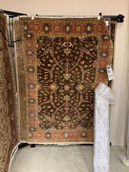 Ethan Allen Heriz hand knotted wool rug 4x6