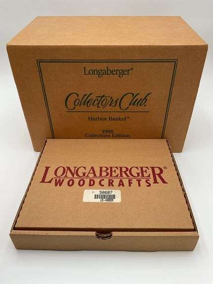 1998 Collectors Club Harbor Basket: With Liner, Lid, Lid Box, Protector, and Box