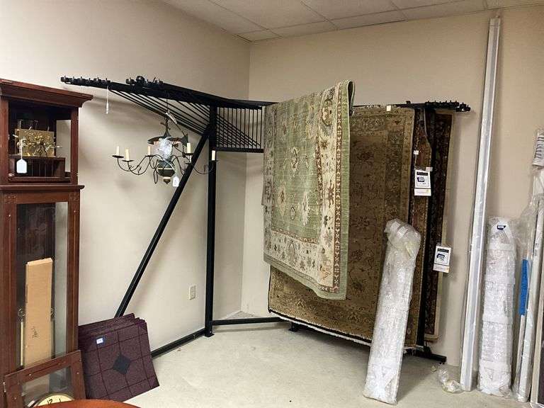 Metal rug display rack - come at end of pick up