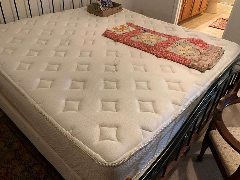King Bed w/ headboard, footboard & mattress set  78x90, no contents