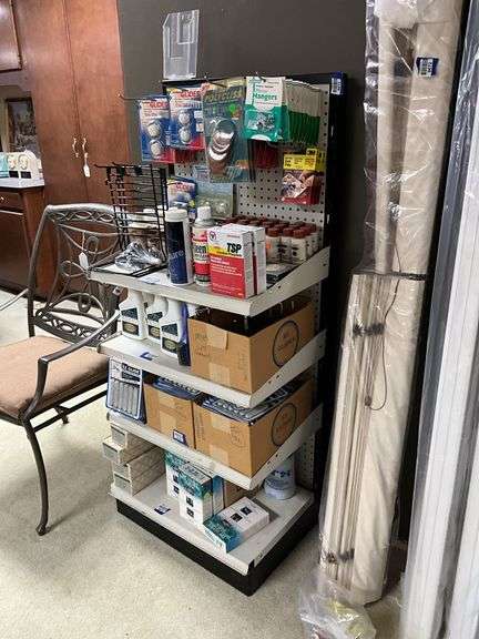 Display shelf w/ pegboard back - no contents