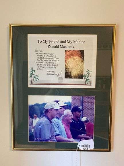 Framed golf print