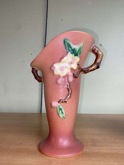 Roseville Pottery Apple Blossom vase