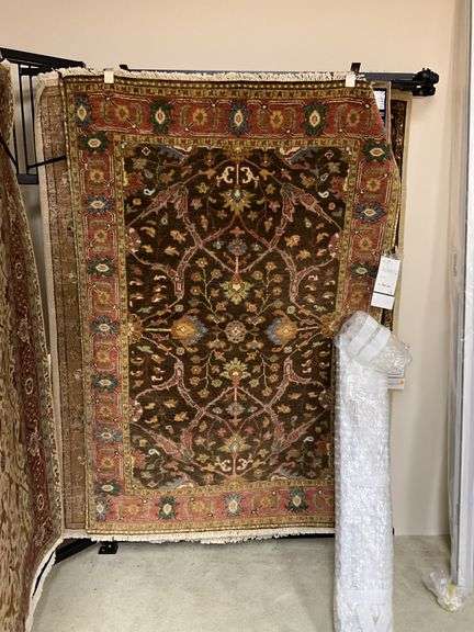 Ethan Allen Heriz hand knotted wool rug 4x6