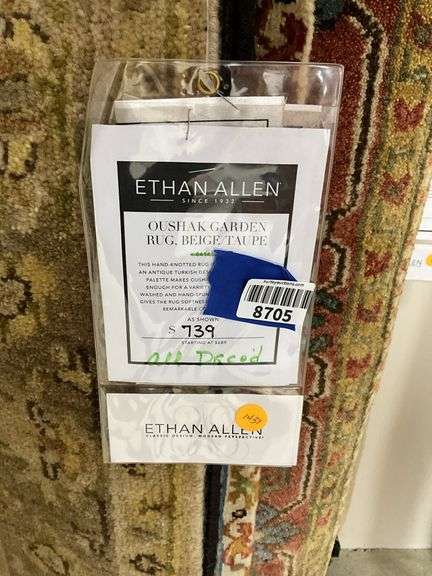 Ethan Allen Oushak Garden hand knotted wood rug 4x6
