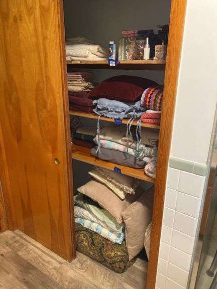 Contents of bathroom linen closet