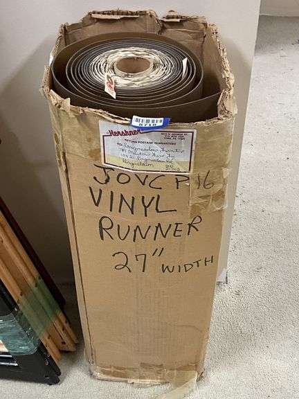 27” wide vinyl floor runner