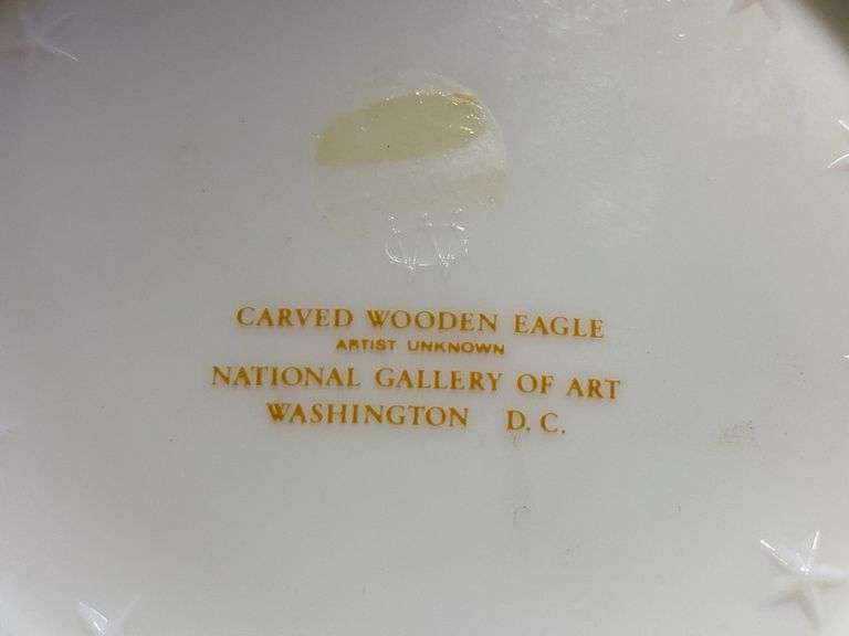 Westmoreland milk glass Bicentennial eagle decorated plate