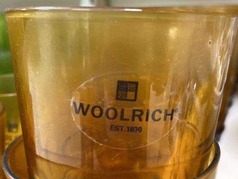 Woolrich amber glass tumblers
