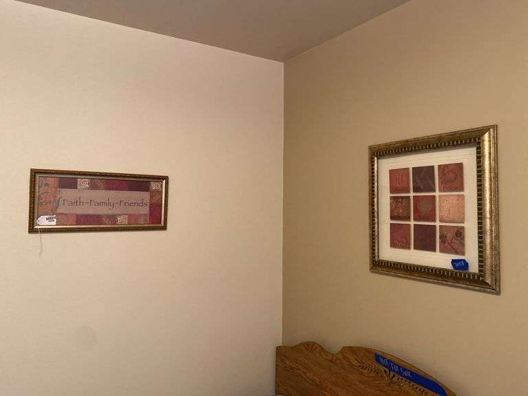 Two framed prints 22x10 and 21x21