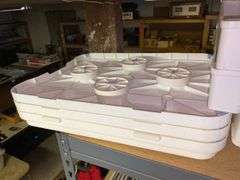 Unassembled Modular plastic shelving