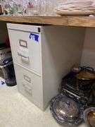 2-drawer metal filing cabinet 15x26.5x29, ***Must come in last 2 hours of pickup to retrieve this item.