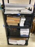 Contents of shelf unit: cabinet door front samples