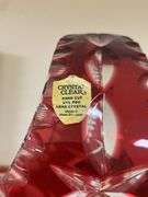 Ruby stained crystal glass basket