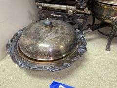Plated chafing dishes and serving items